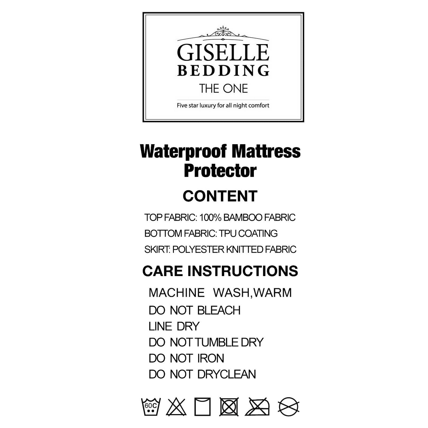 Waterproof single mattress protector by Giselle Bedding for kids bed protection at home.