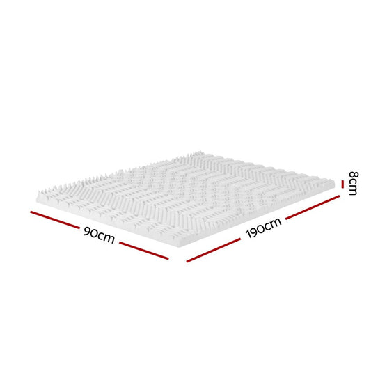 Giselle Bedding Memory Foam Mattress Topper with 7-Zone Airflow design, ideal for kids comfort.
