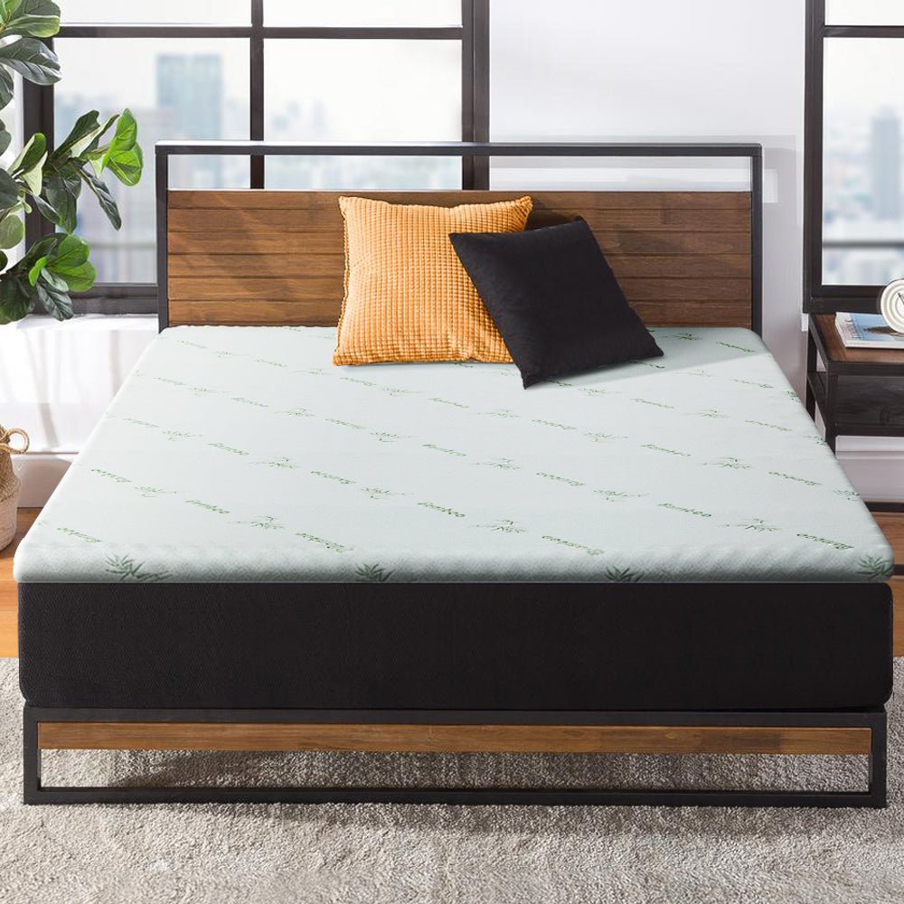 Memory foam mattress topper with cool gel, 5cm thick for single kids bed.