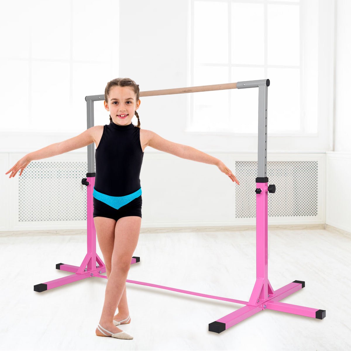 Enhance Gymnastics Skills with the Pink Training Bar