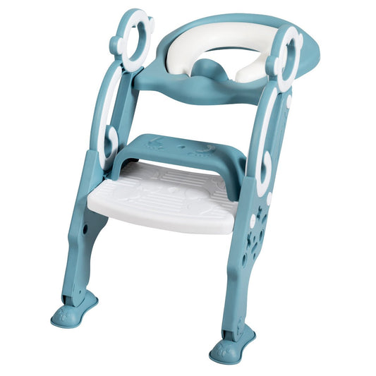 Kids Potty Seat - Height-Adjustable and Foldable with Non-Slip Step