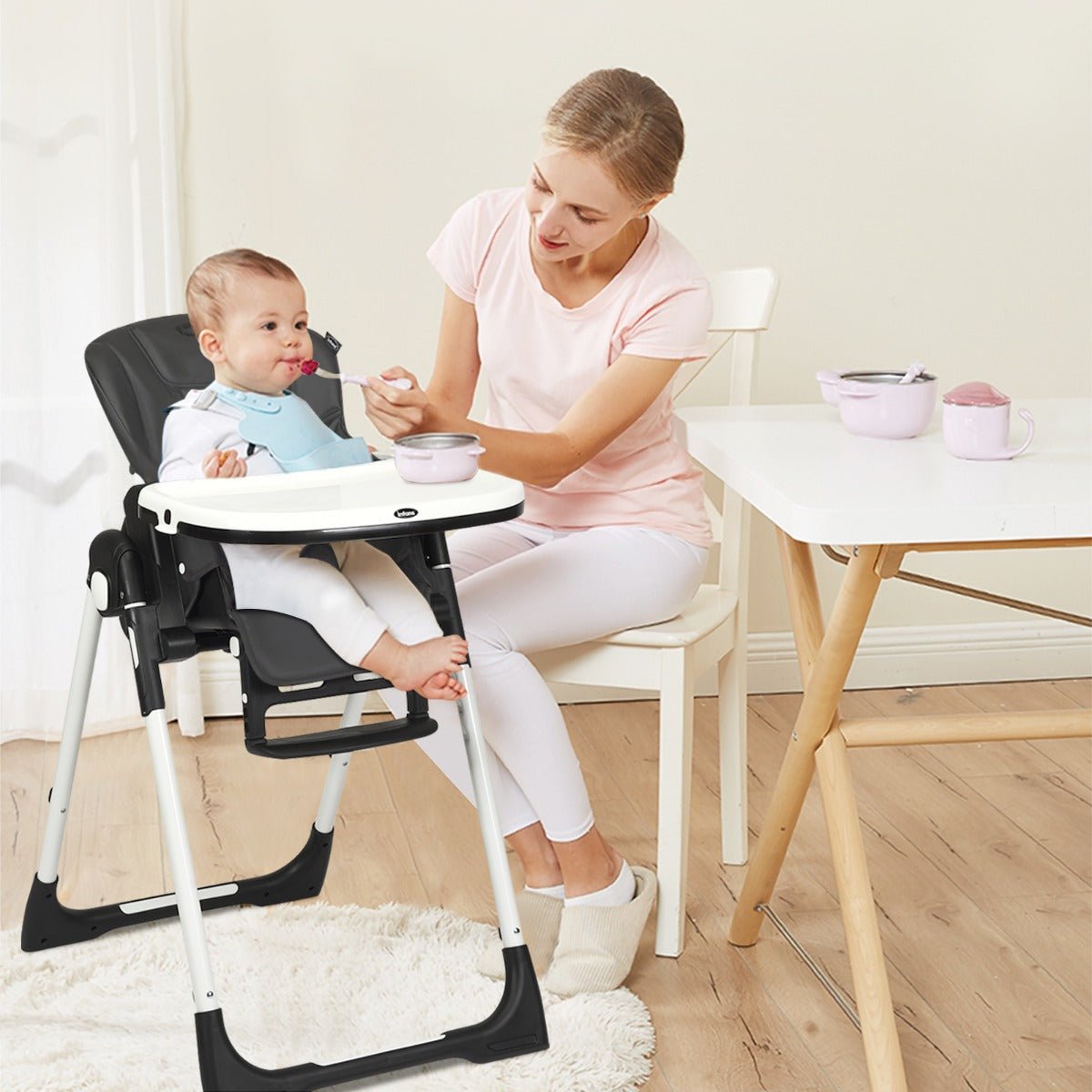 Buy Adjustable Backrest Gray Highchair for Babies - Kids Mega Mart