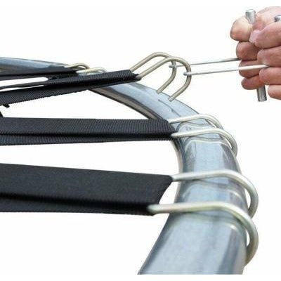 14ft springless trampoline with safety enclosure for safe, fun kids play at home. 14ft springless trampoline with safety enclosure for safe, fun kids play at home.