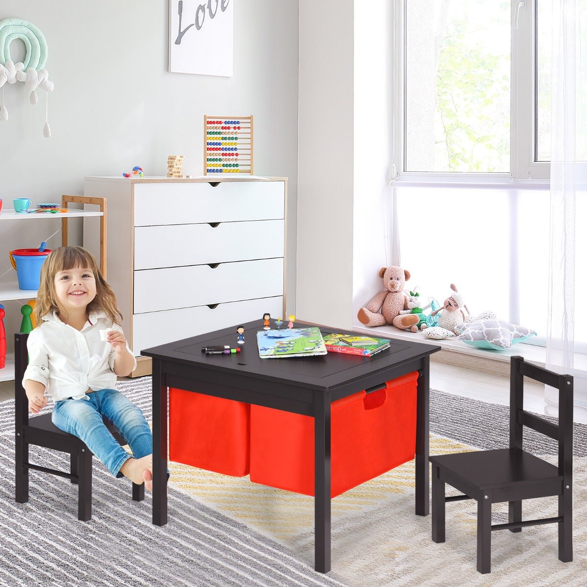 Kids Table with Clever Storage