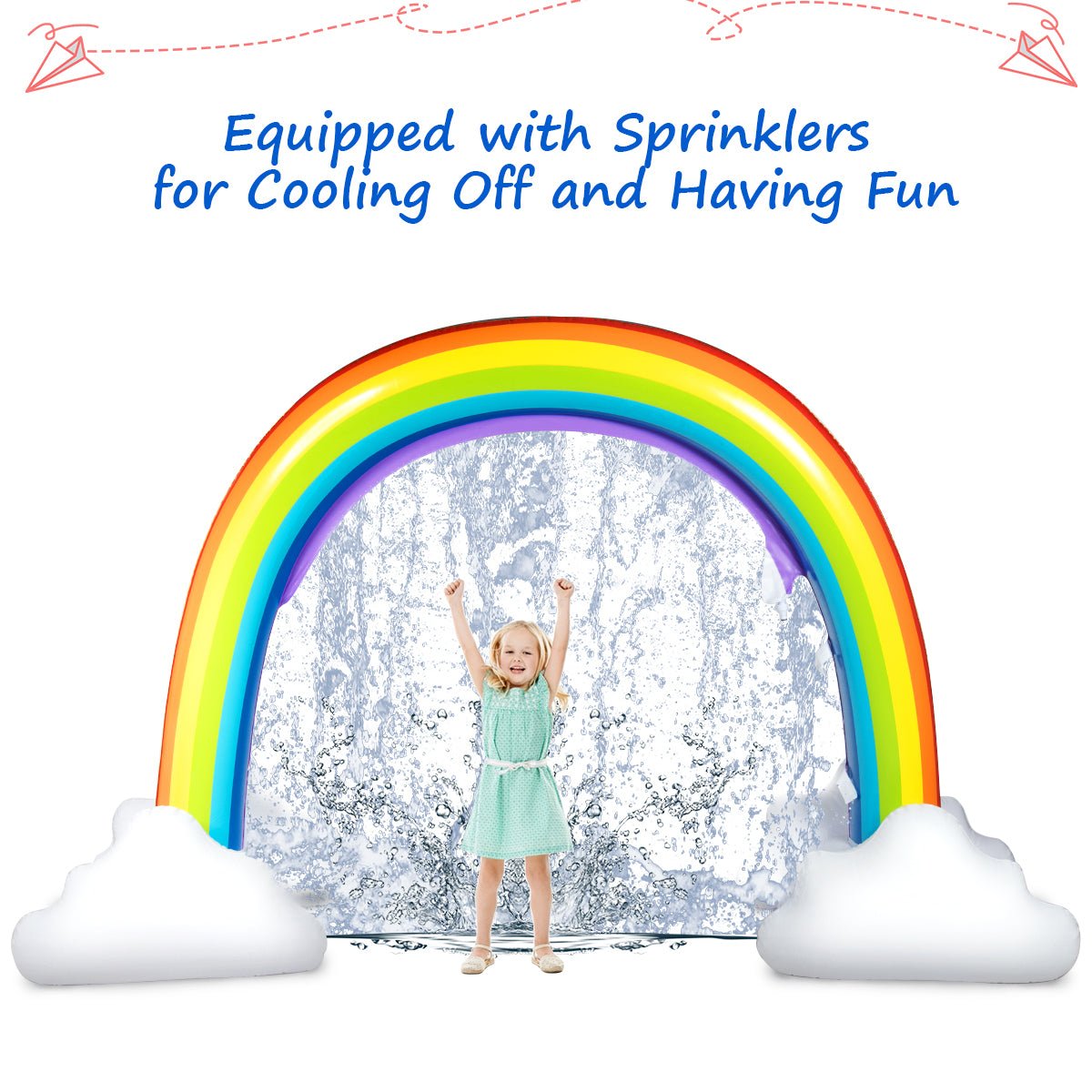 Rainbow Water Party: Inflatable Sprinkler for Backyard, Beach, and Lawn