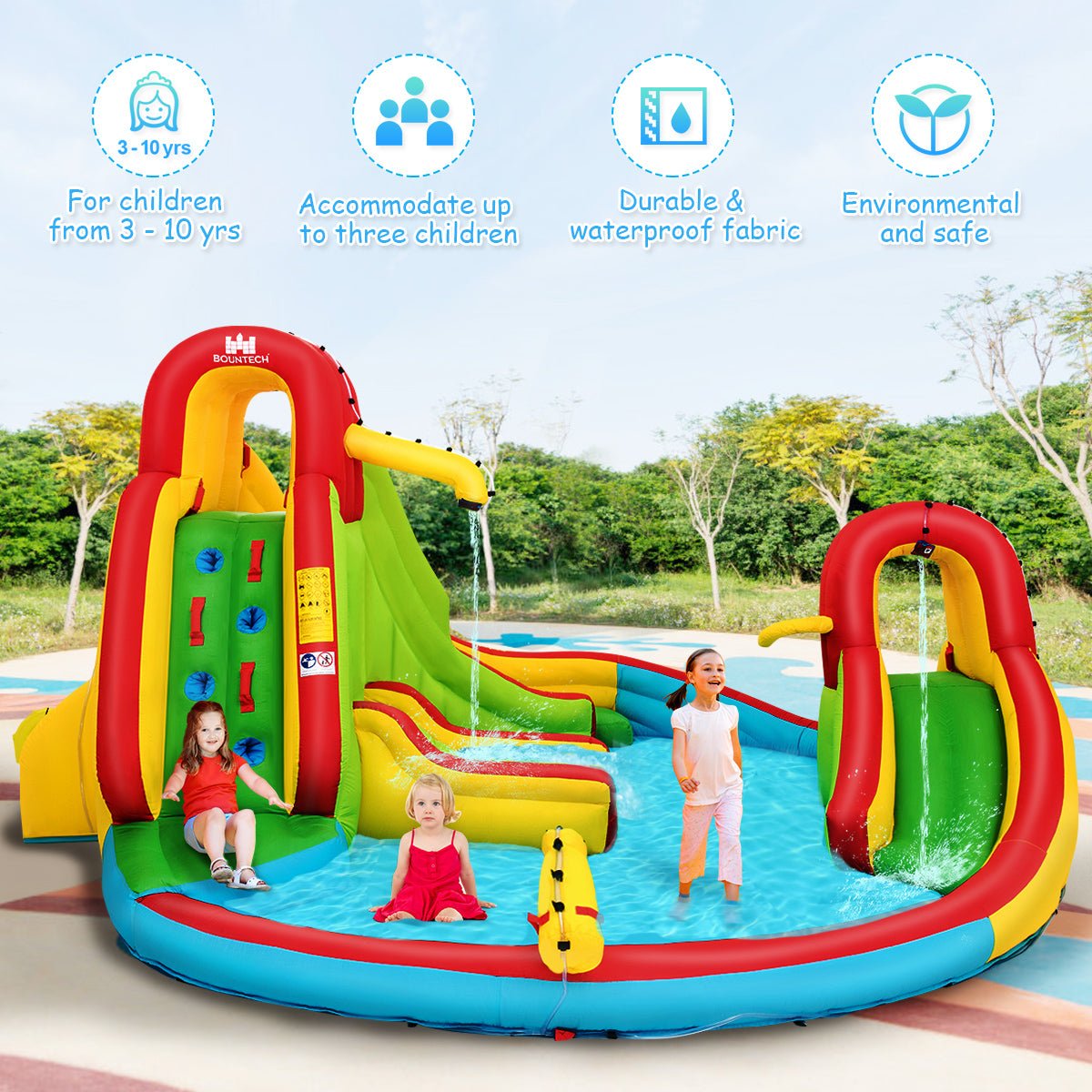 Kids Water Fantasy: Inflatable Water Park Jumping Castle and 680W Electric Blower