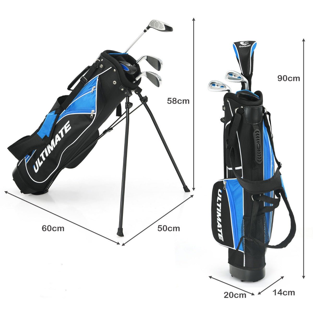 Beginner Golf Club Set for Kids with Fairway Wood and Irons