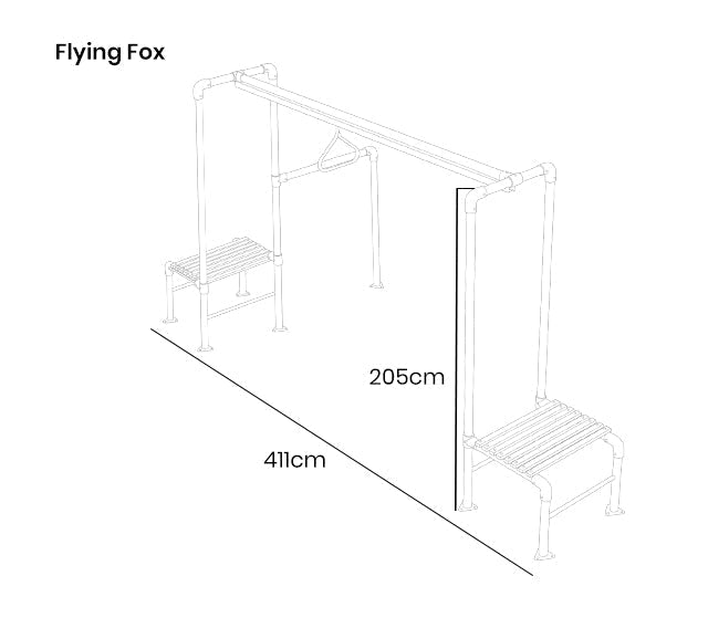 Colorful Junior Jungle Flying Fox Module for backyard play, kids outdoor fun. Colorful Junior Jungle Flying Fox Module for backyard play, kids outdoor fun.
