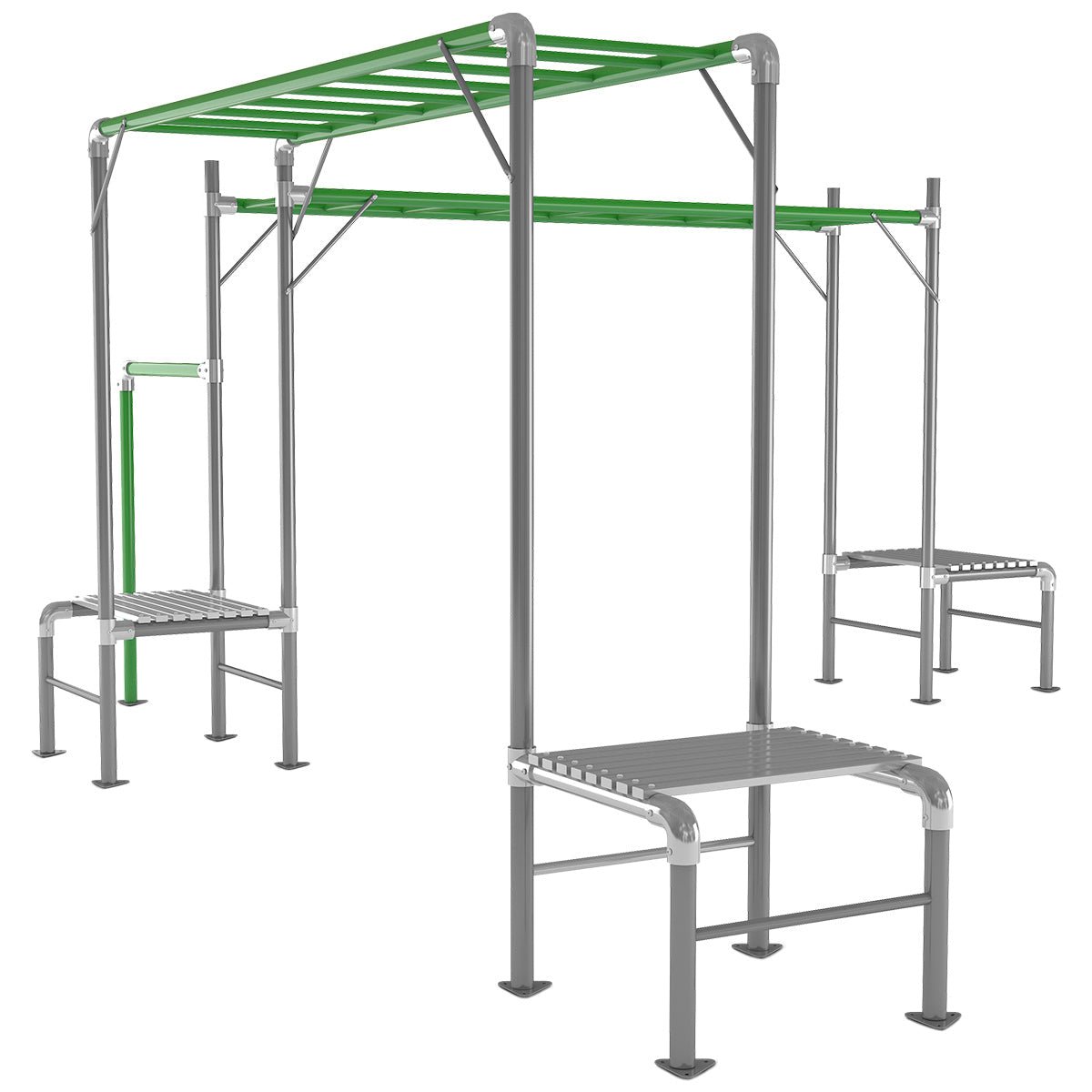 Junior Jungle Zambia Outdoor Playground Set with Monkey Bars for fun backyard playtime. Junior Jungle Zambia Outdoor Playground Set with Monkey Bars for fun backyard playtime.