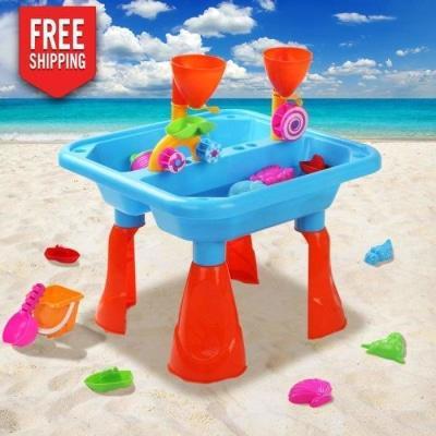 Keezi 23 Piece Kids Play Table Set with colorful design for imaginative play at home Keezi 23 Piece Kids Play Table Set with colorful design for imaginative play at home