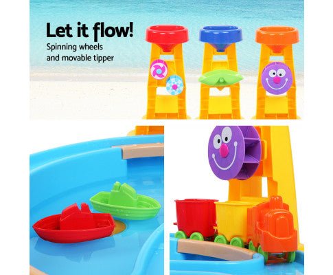 Colorful 26-piece umbrella and table set for kids, perfect for outdoor home play. Colorful 26-piece umbrella and table set for kids, perfect for outdoor home play.