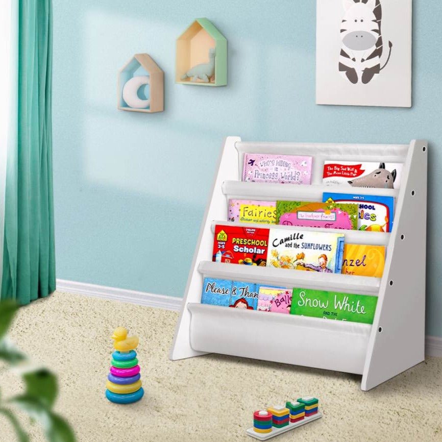 Keezi Kids Bookshelf White | Fun and practical storage solution for childrens books and toys. Keezi Kids Bookshelf White | Fun and practical storage solution for childrens books and toys.