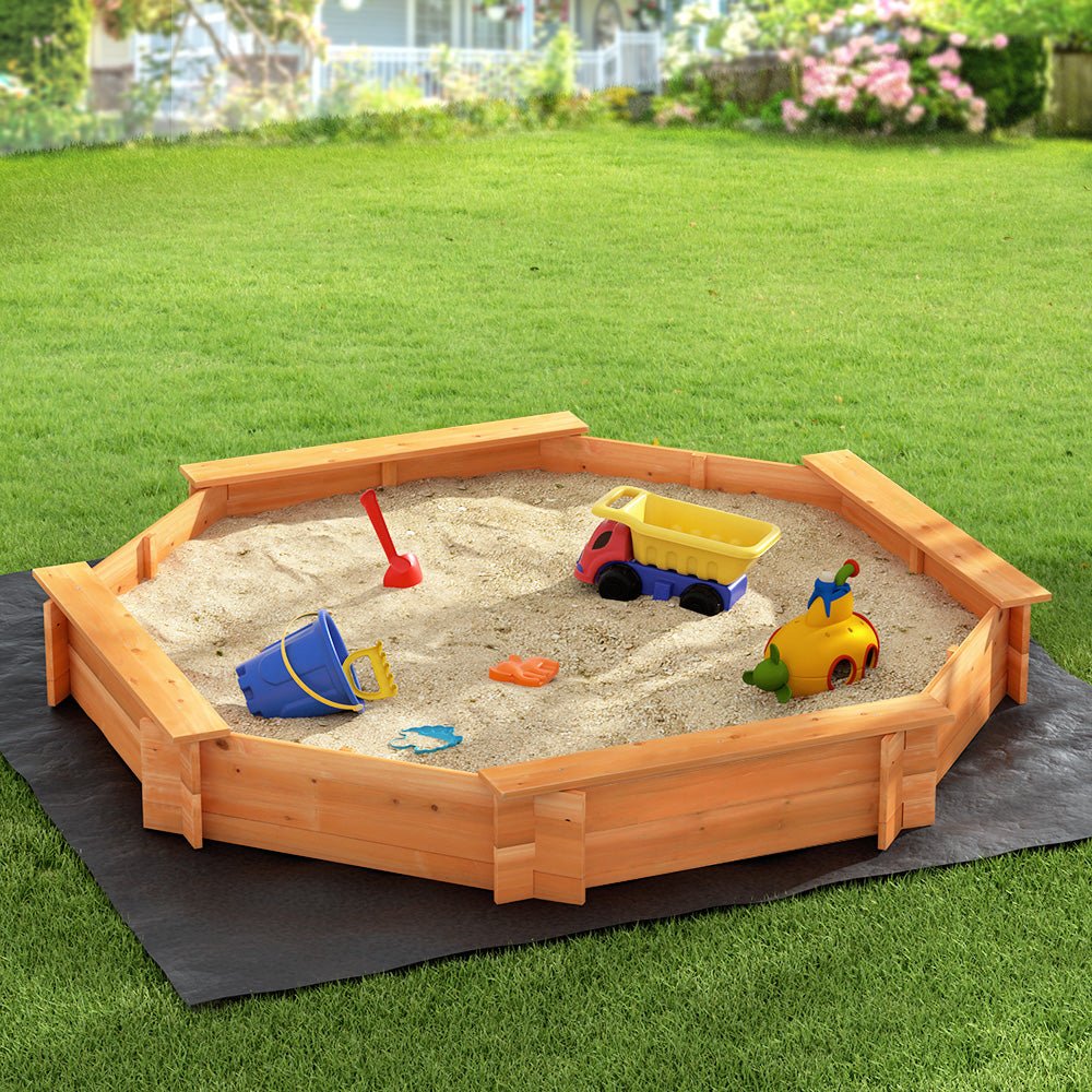 Keezi Kids Sandpit | Large wooden play area for imaginative outdoor fun and creativity. Keezi Kids Sandpit | Large wooden play area for imaginative outdoor fun and creativity.