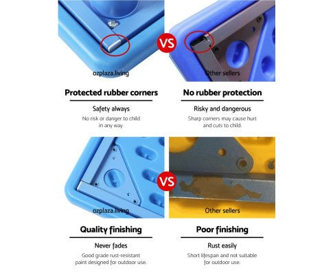 Keezi Kids Table in vibrant blue, ideal for creative play and learning activities at home. Keezi Kids Table in vibrant blue, ideal for creative play and learning activities at home.