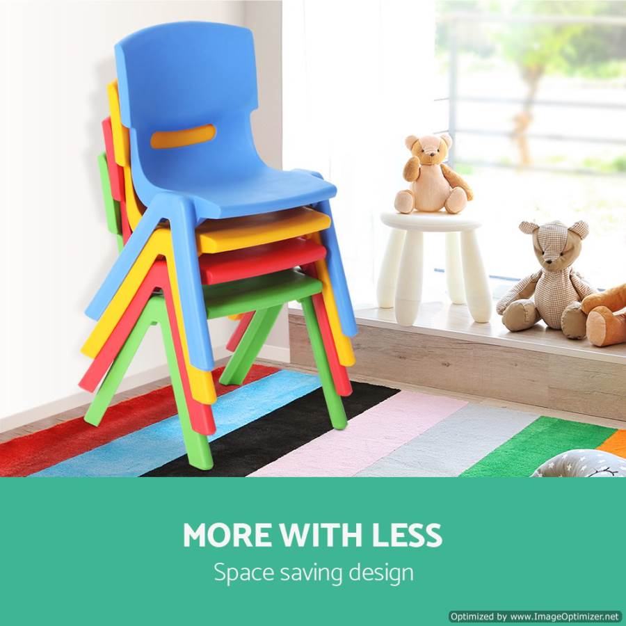 Colorful Keezi kids play chairs set of 4, perfect for fun and secure home seating. Colorful Keezi kids play chairs set of 4, perfect for fun and secure home seating.