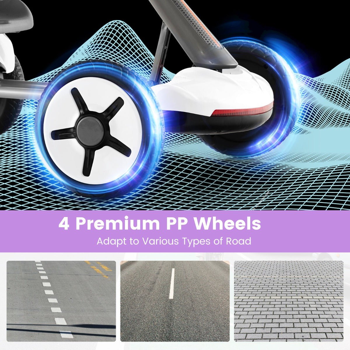 Premium wheels Foldable Go Kart for Easy Storage and Transport