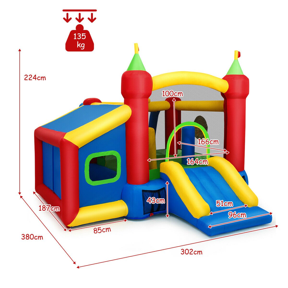 7-in-1 Kids Bounce House - Ocean Balls & Diverse Play Fun