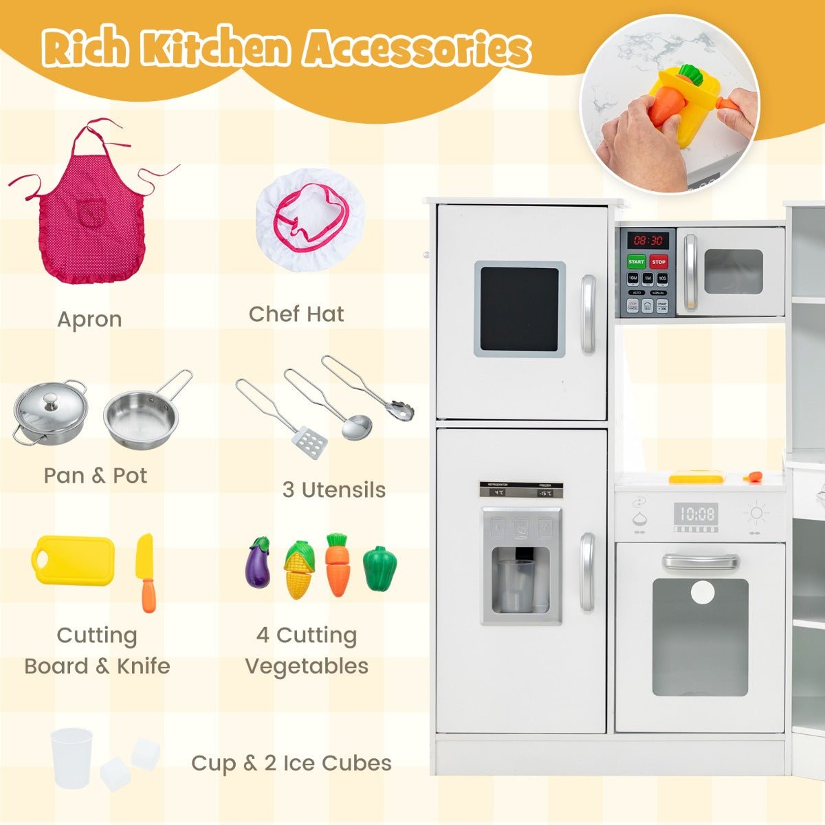 Educational Kitchen Playset with Lights