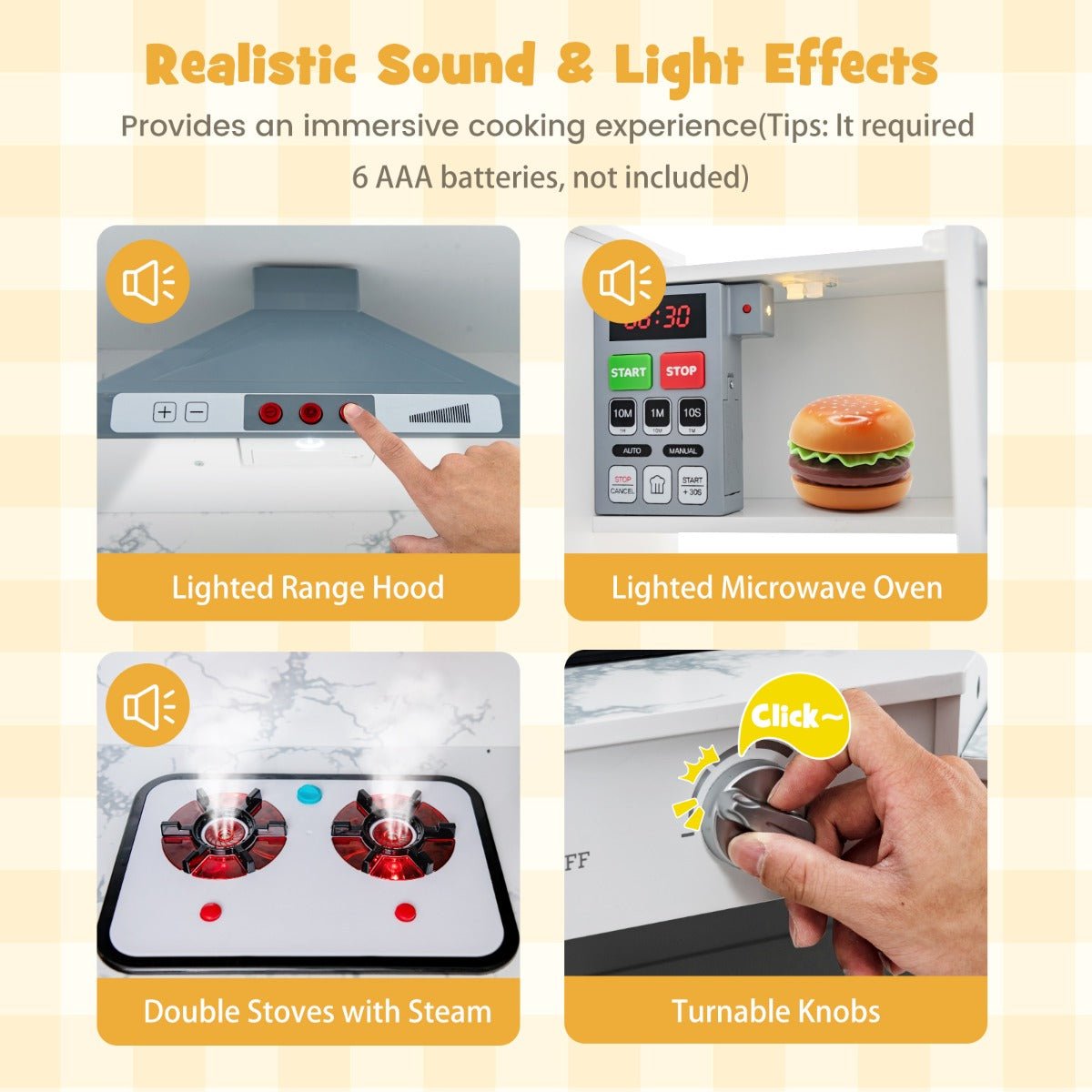 Play Kitchen with Sound Effects for Real Cooking Fun