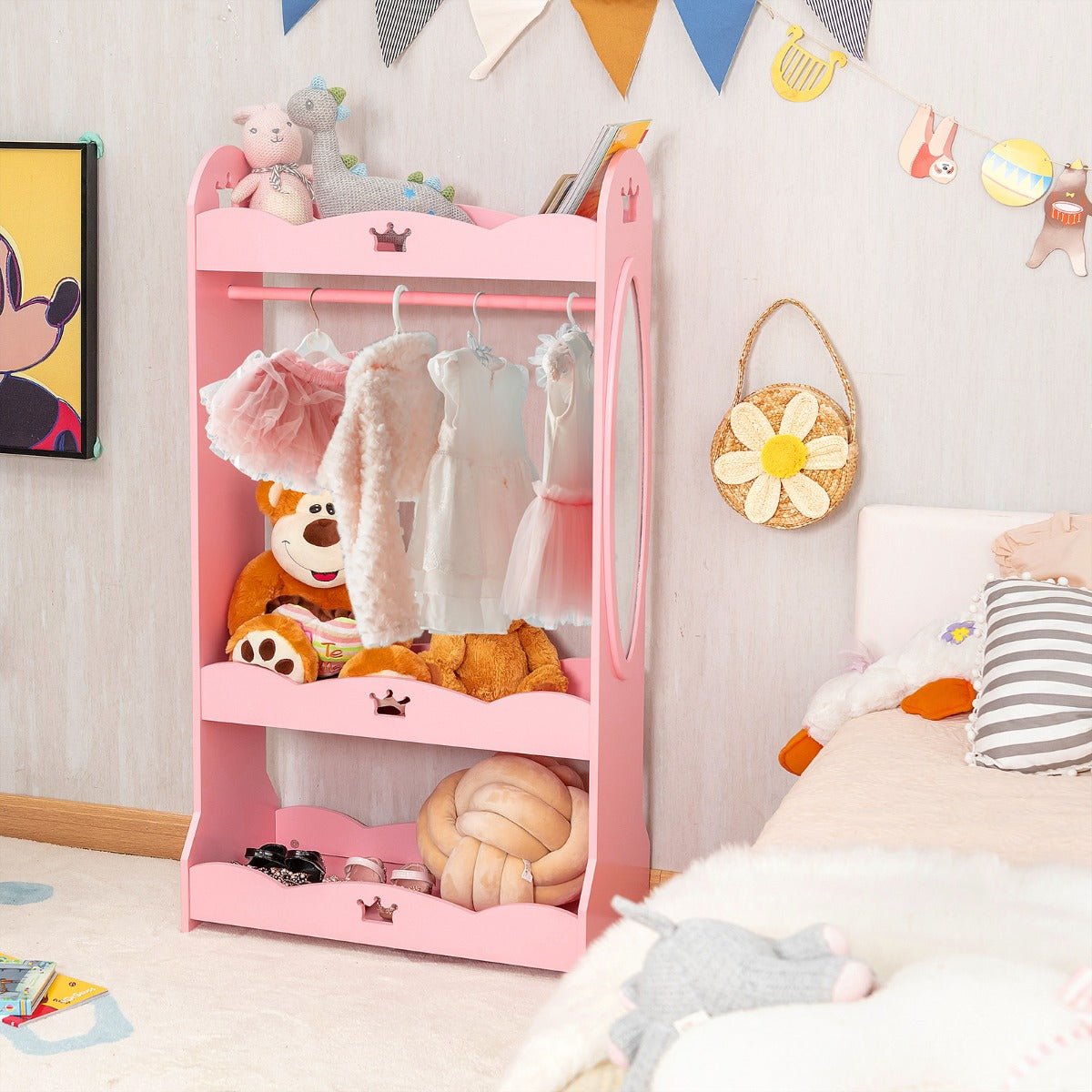 Kids Room Crown Dress-Up Wardrobe - Organize Playful Outfits Delightfully