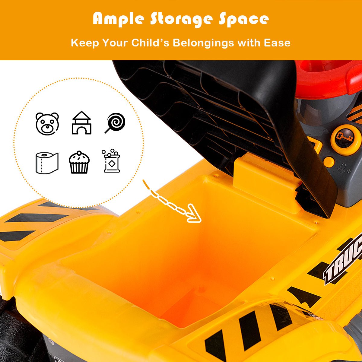 1Play Safely: Kids Excavator Ride On Digger Toy with Protective Helmet 1Play Safely: Kids Excavator Ride On Digger Toy with Protective Helmet