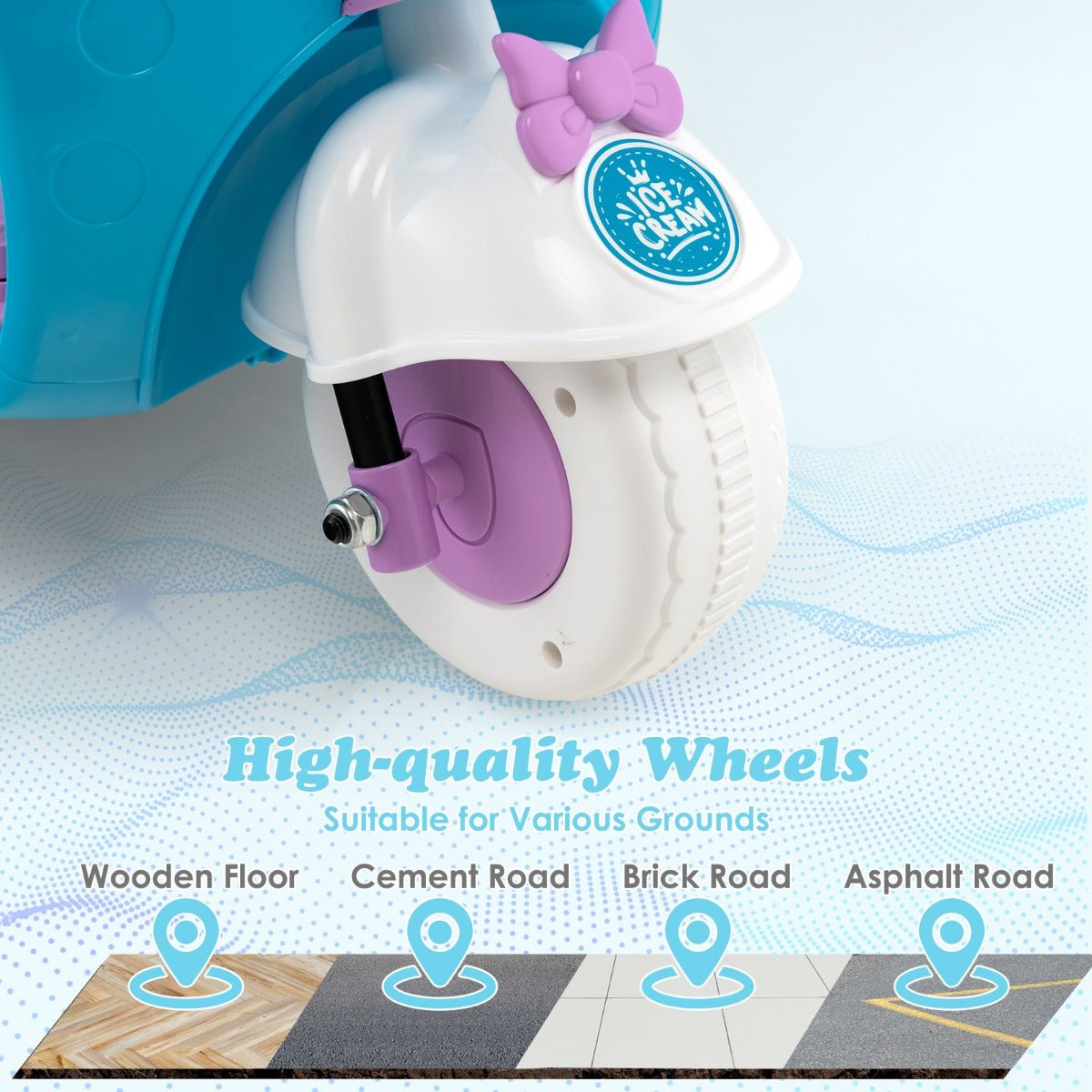 Blue Ride-On Motorbike with Sidecar: Experience the Thrill