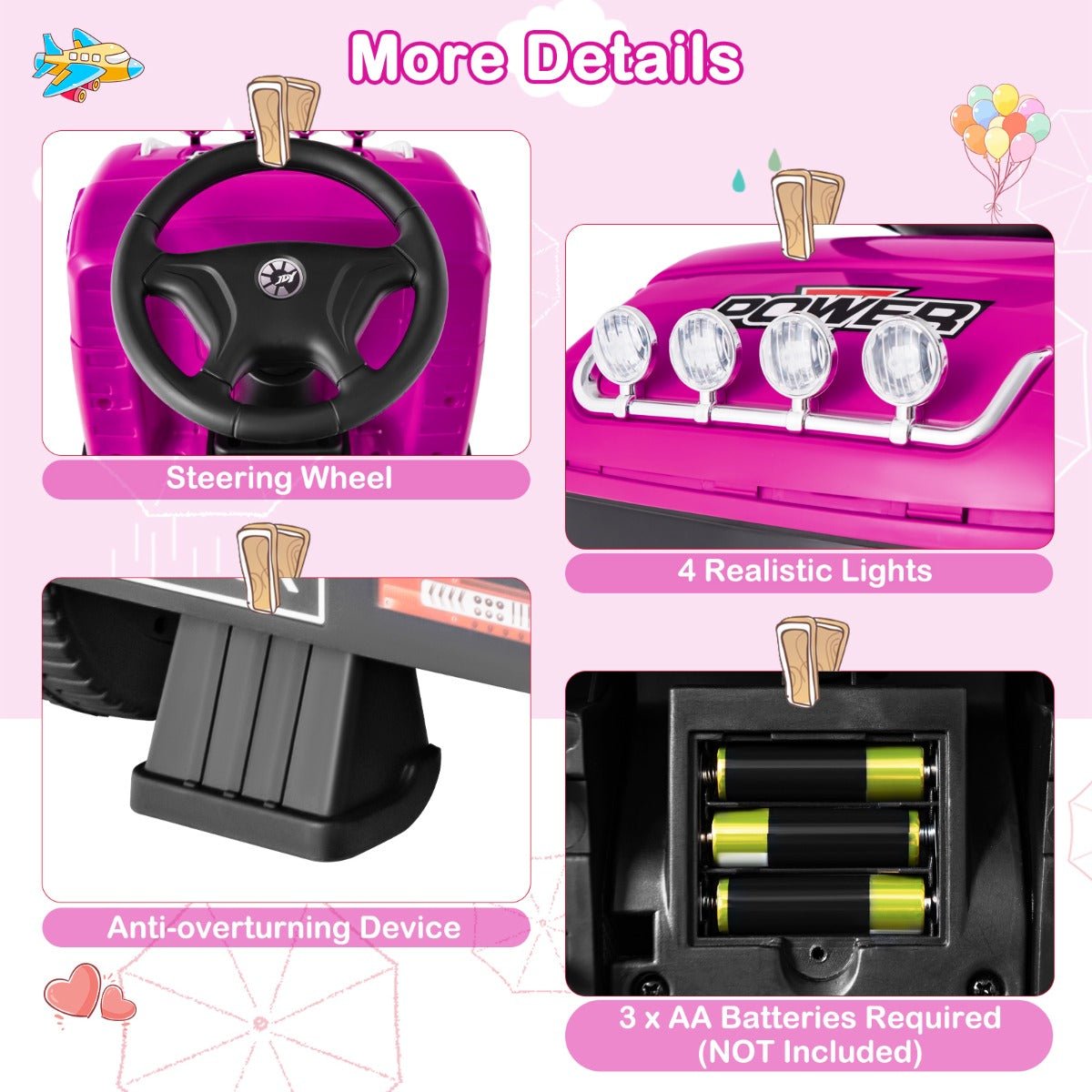 Pink Sound Truck for Little Riders Pink Sound Truck for Little Riders