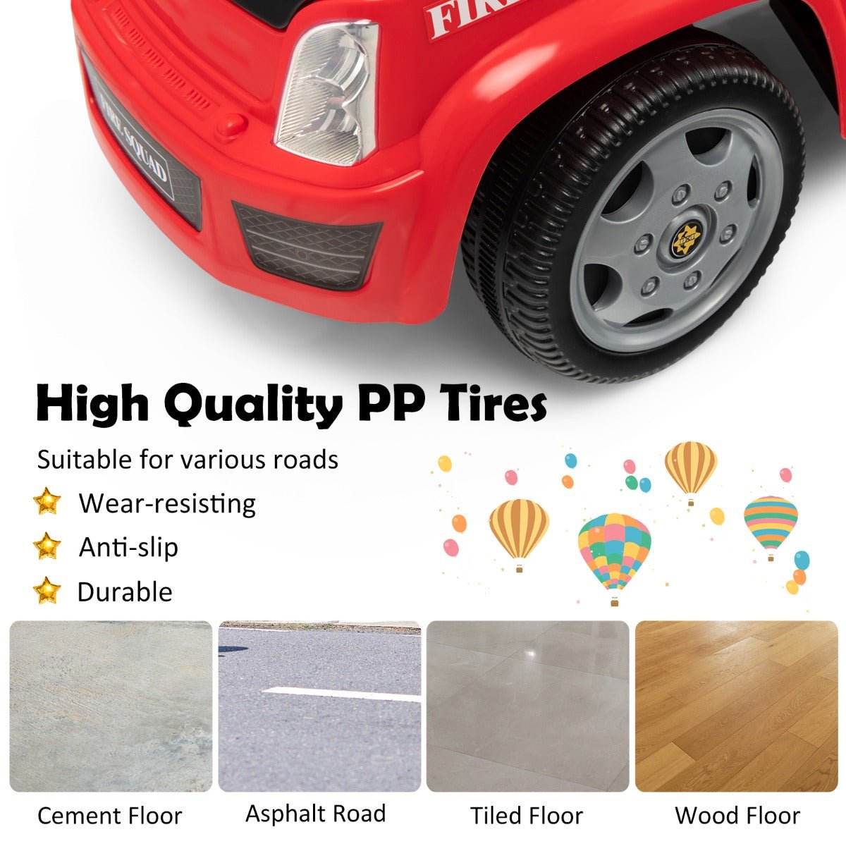 Red Kids Ride-On Truck with Bubbles and Light-Up Fun Red Kids Ride-On Truck with Bubbles and Light-Up Fun