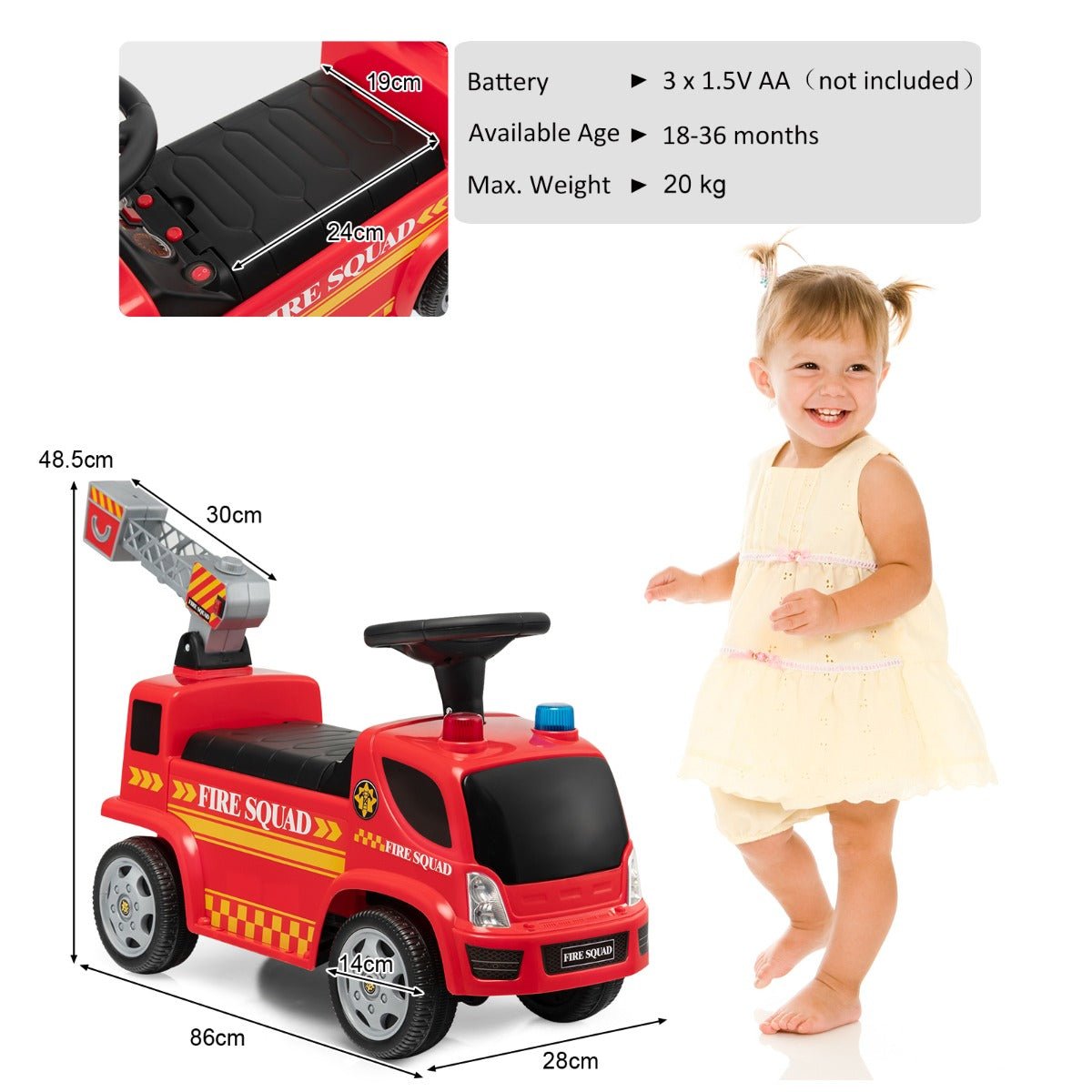 Experience Fun with the Red Kids Ride-On Truck