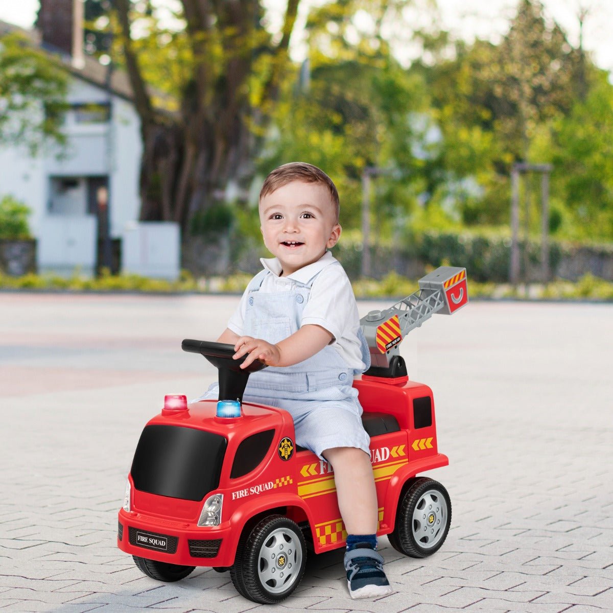 Shop the Red Ride-On Truck with Bubbles and Lights at Kids Mega Mart