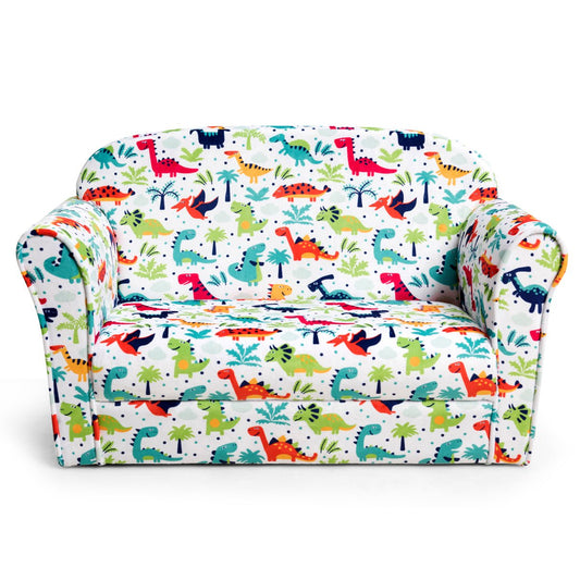 Embrace Comfort: Velvet Kids Sofa in Sweet Pattern for Baby's Haven