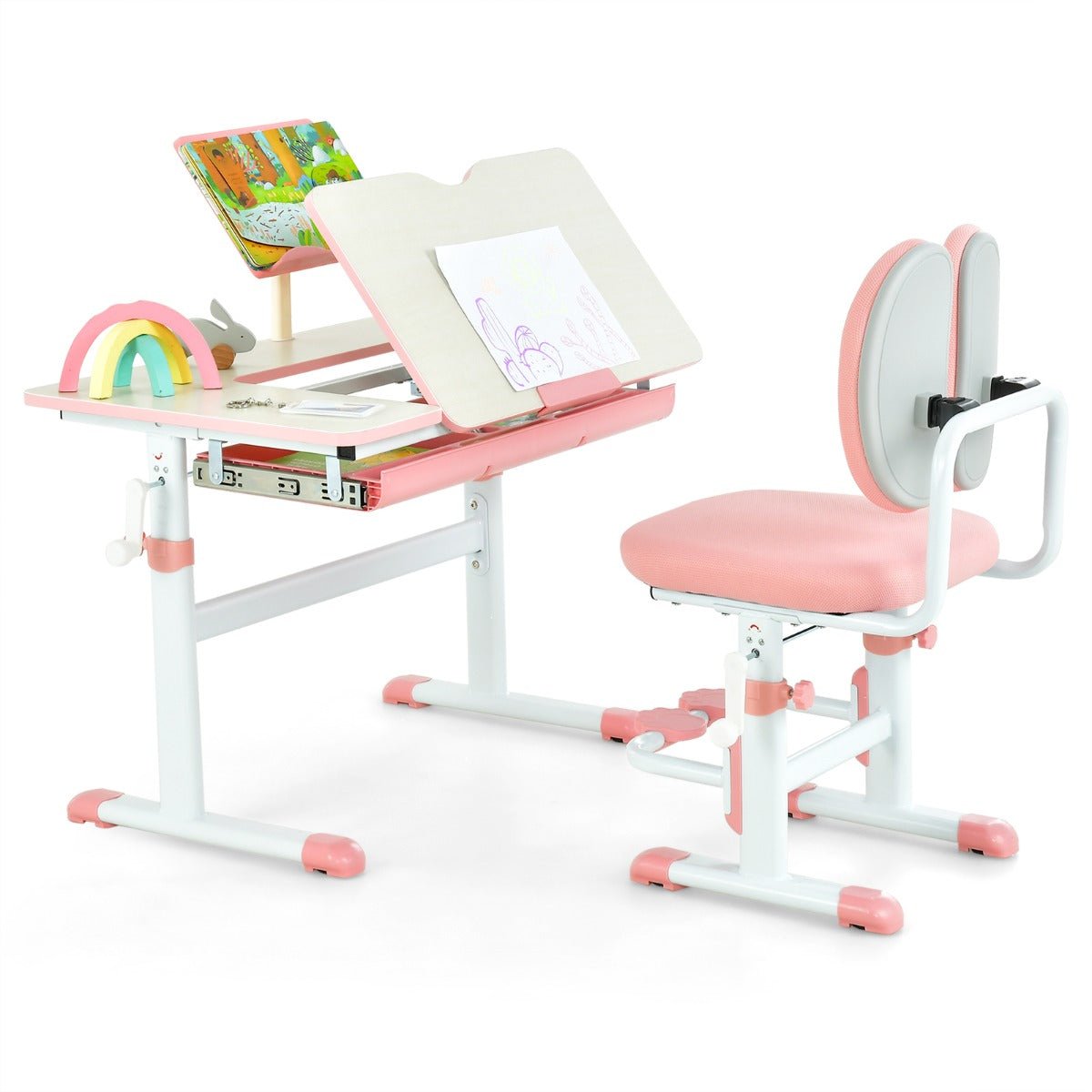 Shop Pink Kid's Study Desk & Chair Set - Perfect for Young Scholars