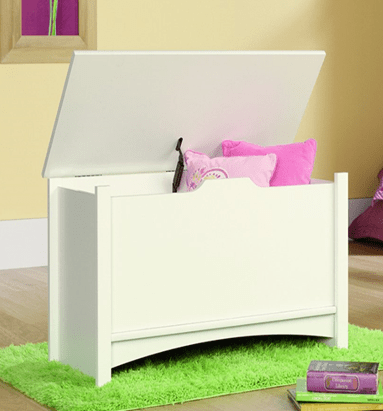 Child-Safe Toy Storage - Flip-Top Kids Toy Box with Cut-out Handles