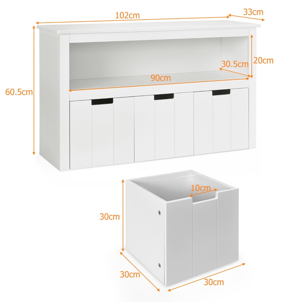 Toy Storage Organizer for Kids - 3 Drawers for Clutter-Free Space