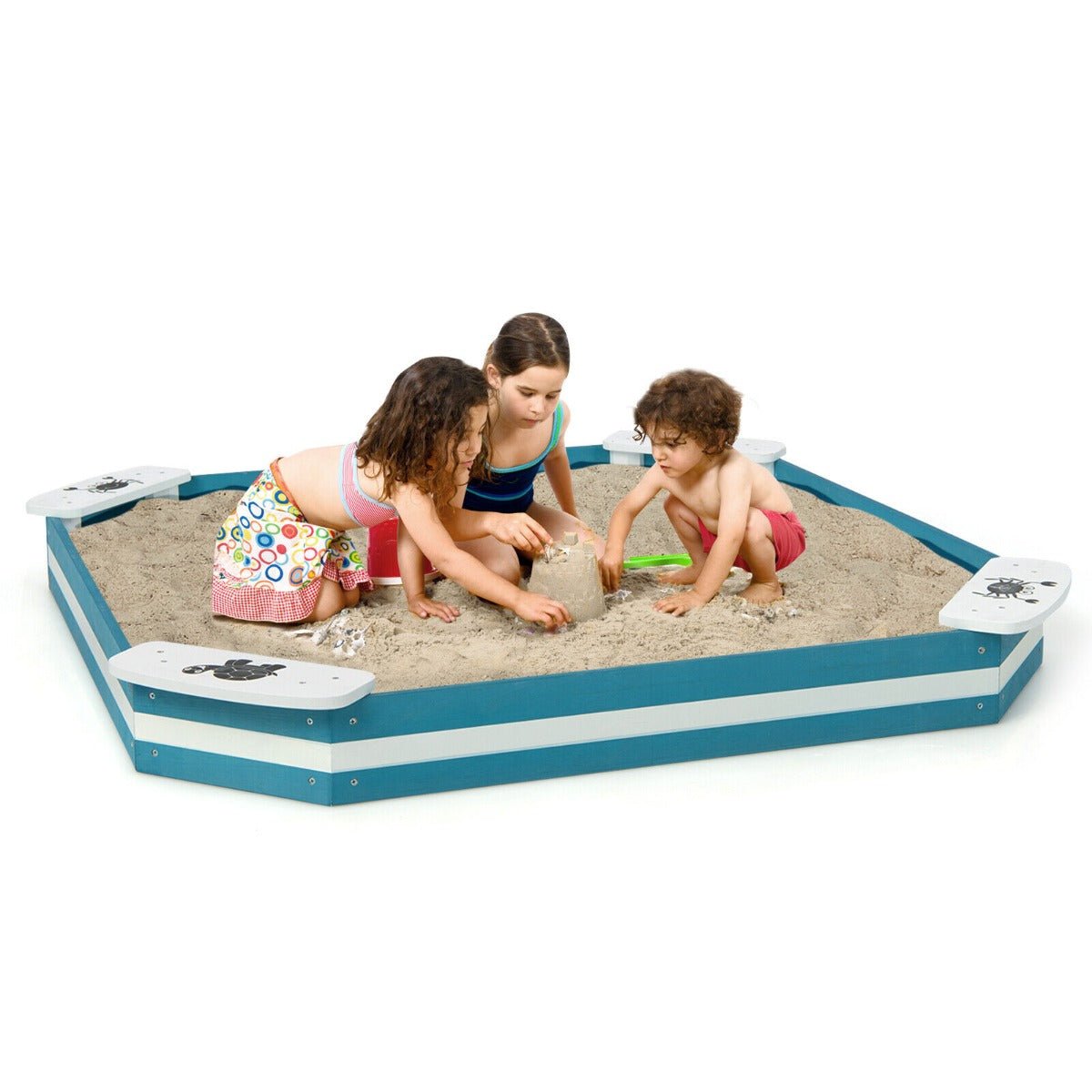 Inspire Playful Moments with a Blue White Kids Sandpit