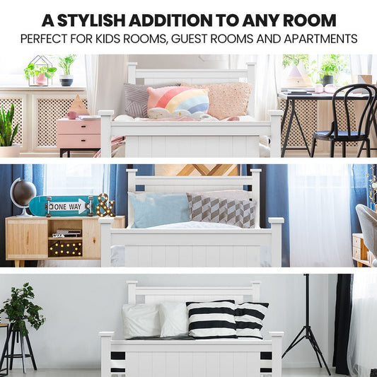 Room Decor Ideas Kingston Slumber King Single Bed White