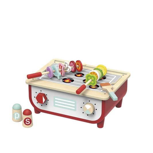 Colorful kids kitchen set and BBQ toy for imaginative play and outdoor fun