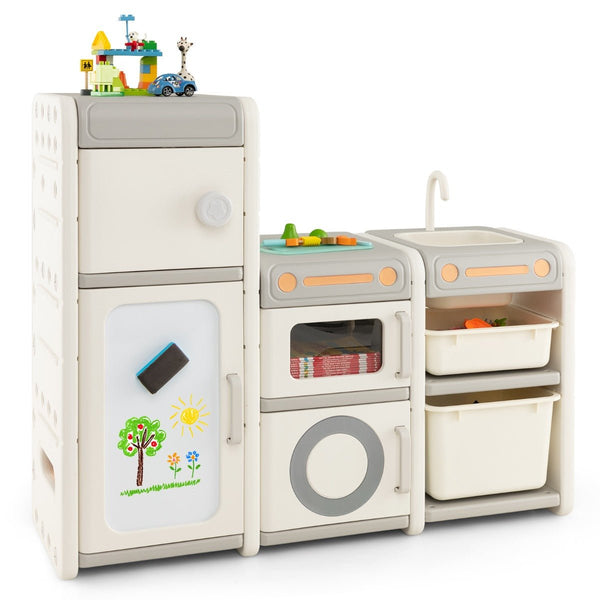 Kitchen Toy Chest & Magnetic Whiteboard - Fun Awaits!