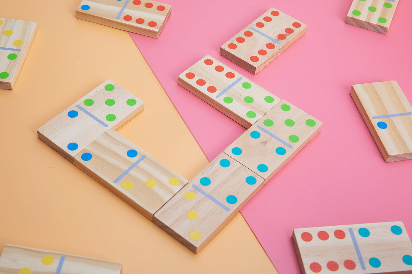 Colorful wooden lawn game domino set for kids outdoor play and learning. Colorful wooden lawn game domino set for kids outdoor play and learning.