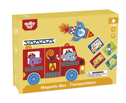 Colorful magnetic box for playful transportation, ideal for kids imaginative home adventures.