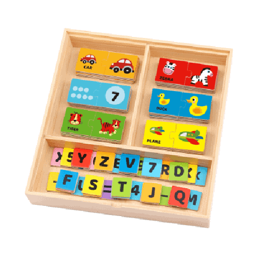 Colorful alphabet magnetic puzzle box for interactive and educational play at home Colorful alphabet magnetic puzzle box for interactive and educational play at home