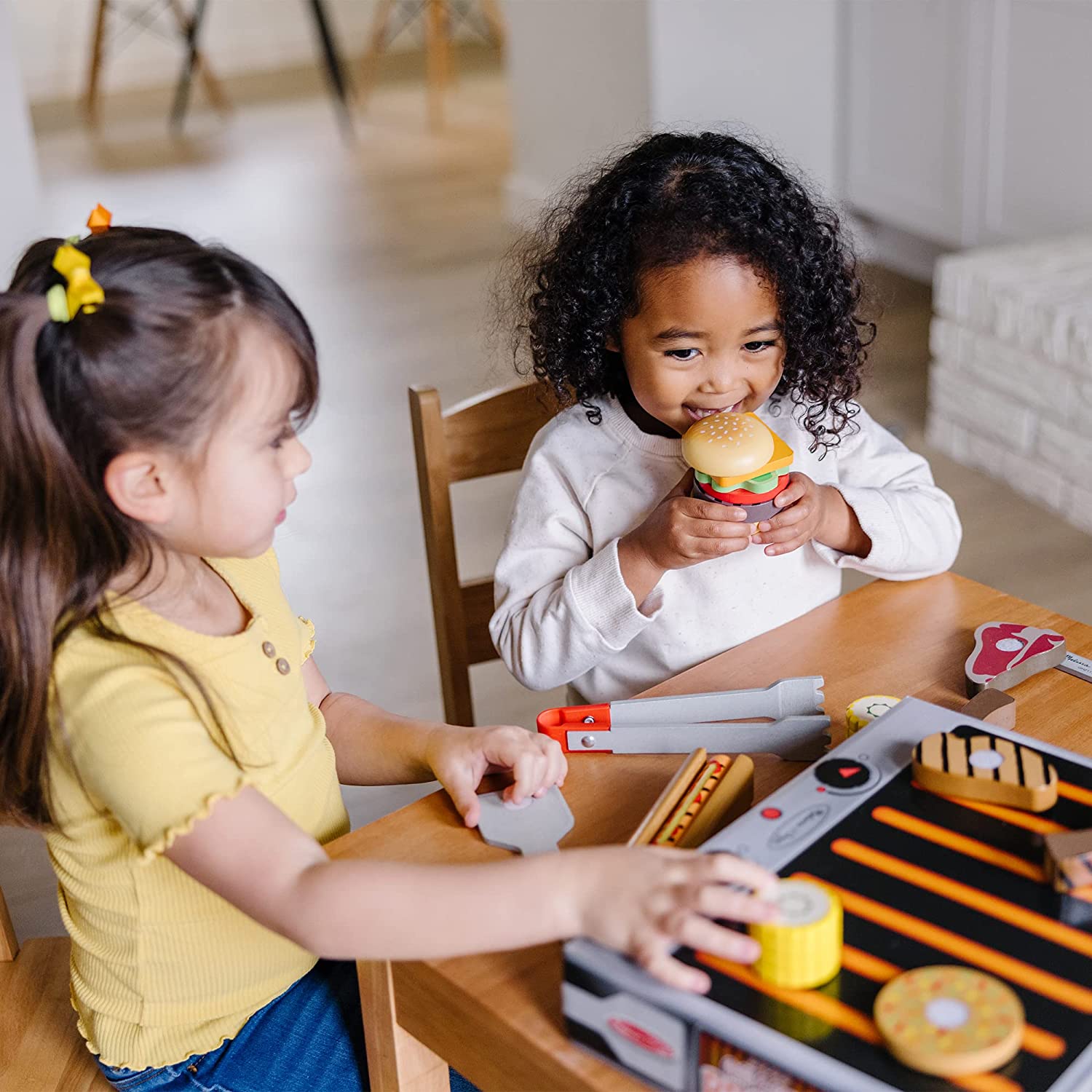Melissa & Doug Wooden BBQ Set: Let's Grill & Play