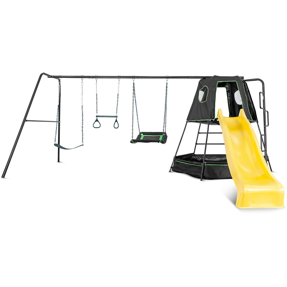 Discover Pallas Play Tower with Metal Swing Set and Slide | Kids Mega Mart