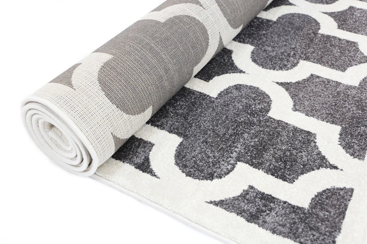 Petit lattice grey/white kids rug, ideal for adding playful design to childrens room decor.