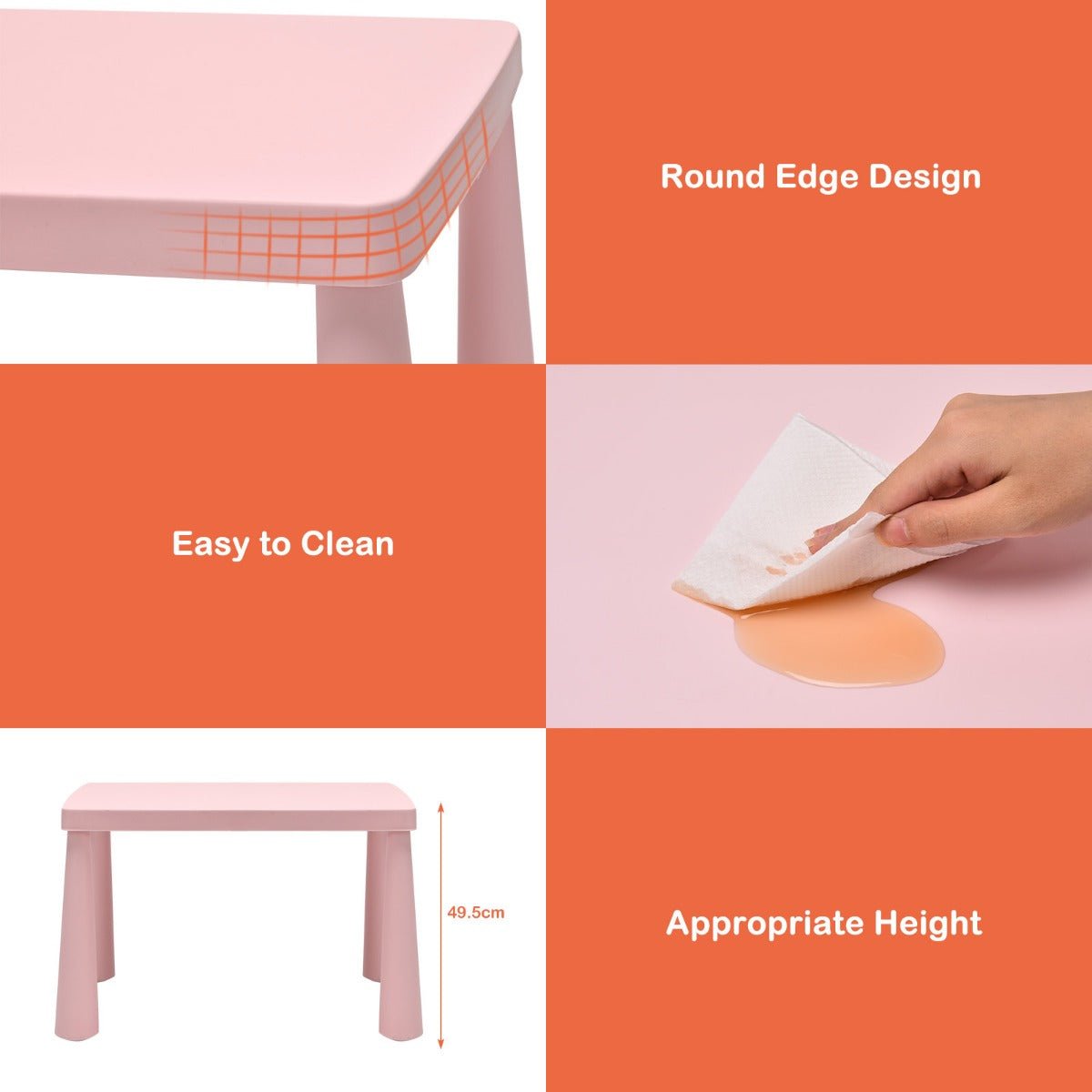 Children's Pink Table Set for Reading - Create Your Reading Space