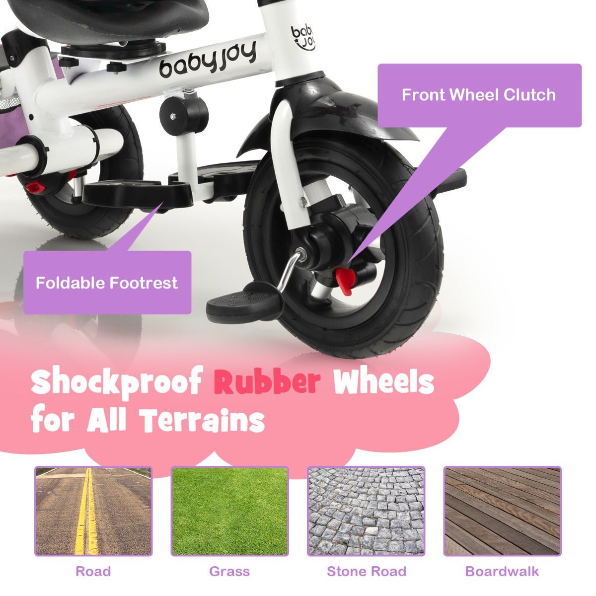 Experience Delight with the Pink Baby Stroller Tricycle