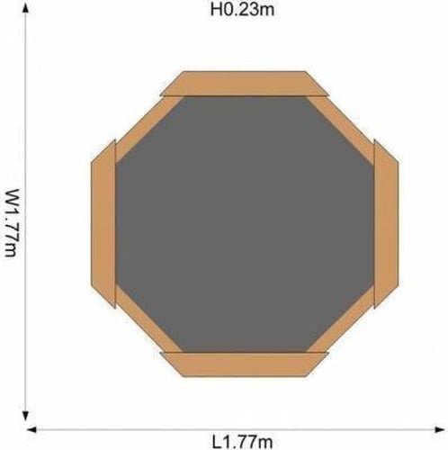 Buy Kids Playground Equipment Plum Giant Octagonal Sand Pit Natural