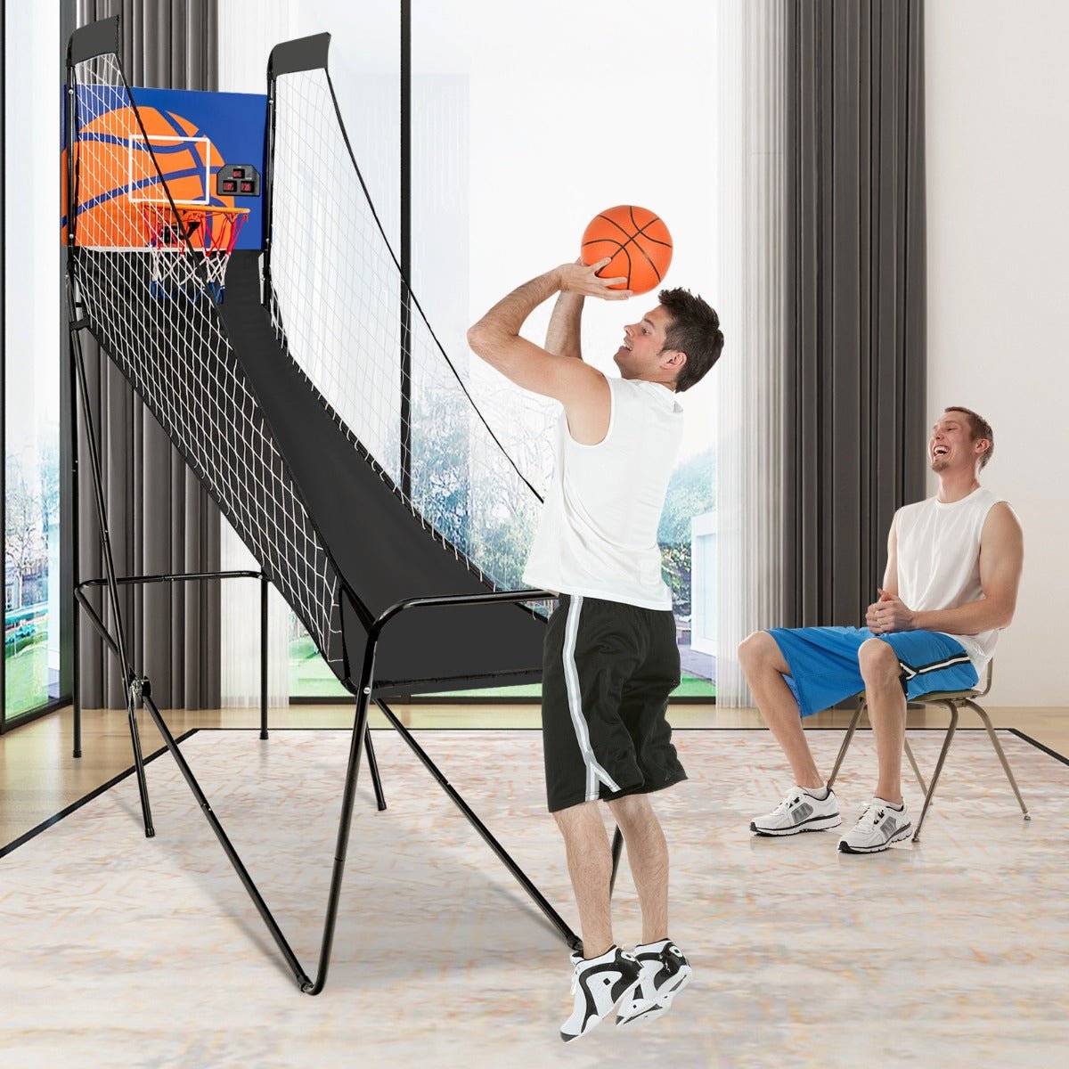 Portable Arcade Basketball Game: Electronic Scorer for Indoor Fun