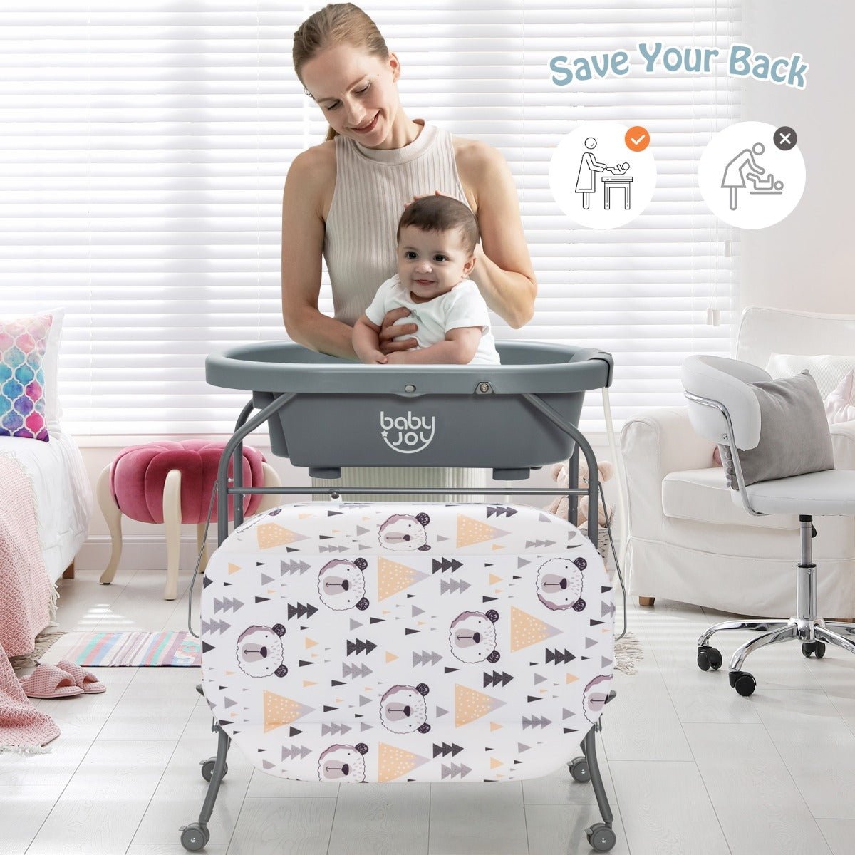 Buy the Ultimate Grey Portable Baby Changing Table for Baby's Comfort