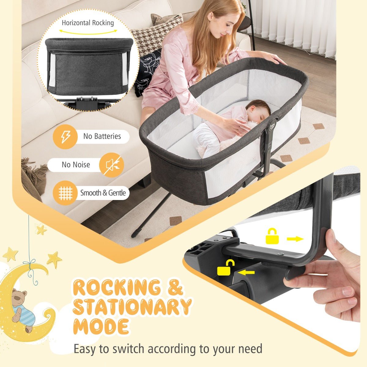 Portable Foldable Baby Crib - Mattress and Carry Bag for Easy Travel